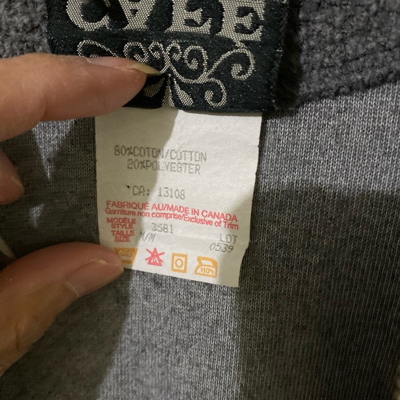 Cafe Au Lait Made in Canada 🍁 Women Jacket Size M color Gray Zip Front - Picture 5 of 9